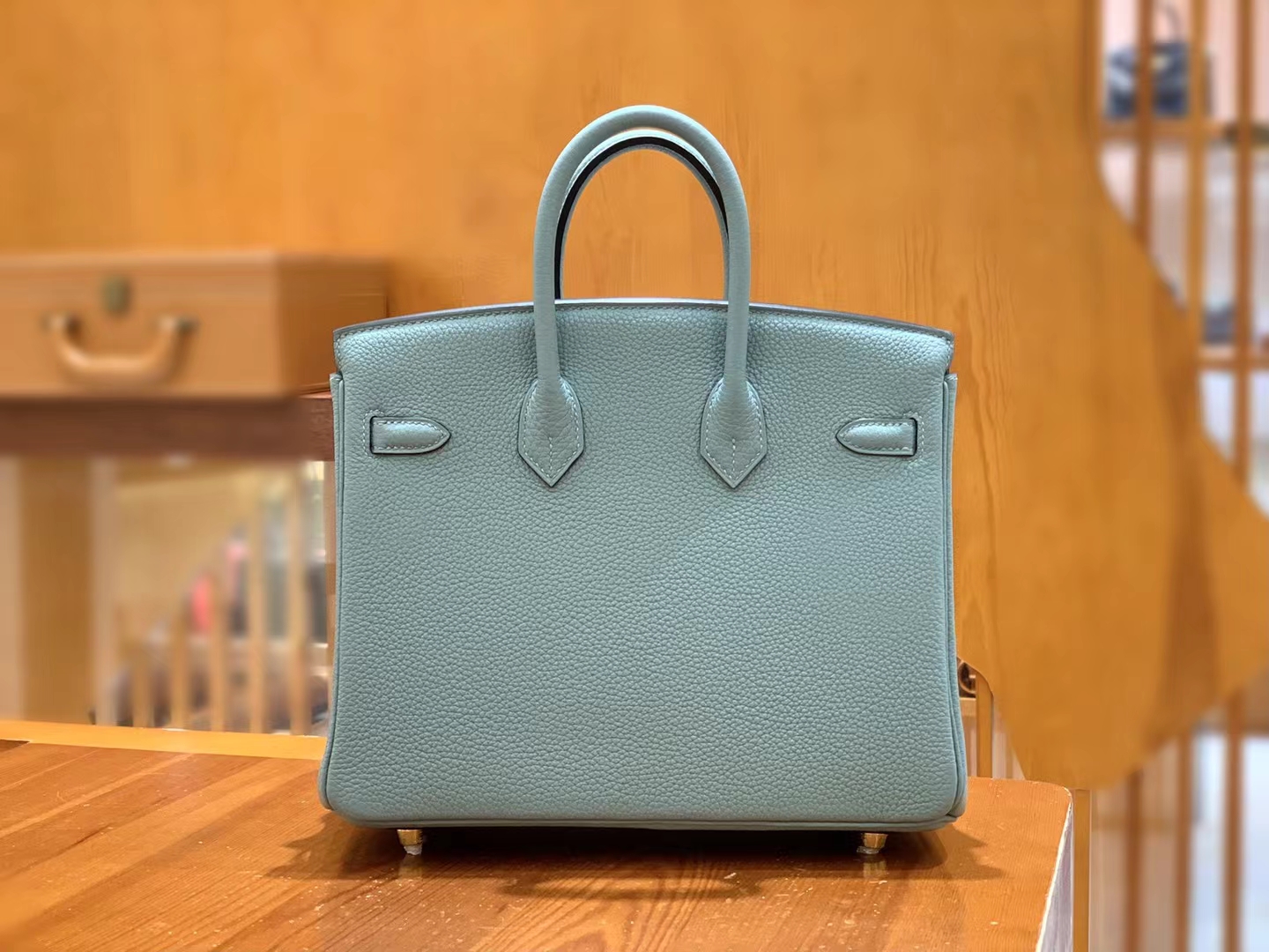 Hermès -- Birkin 30cm Blue Lin Togo Handbag